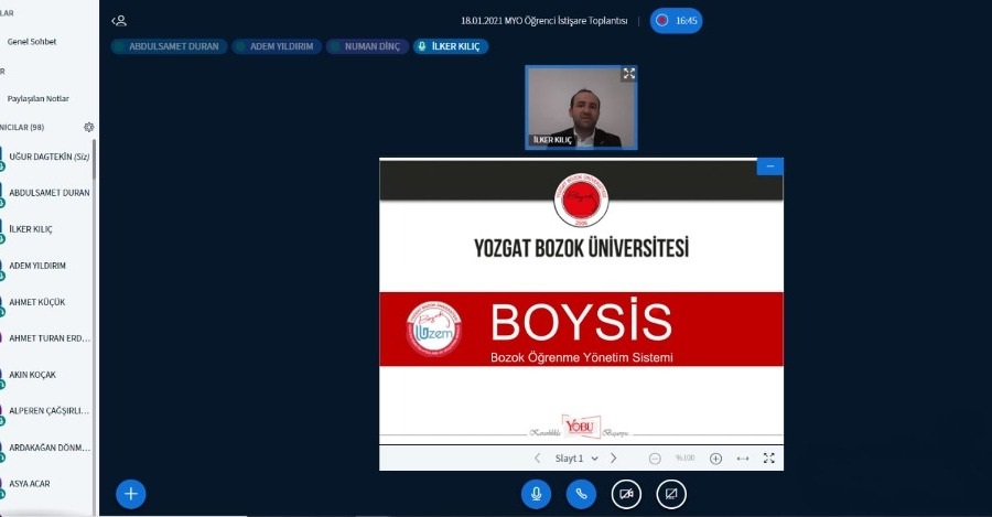 Akdağmadeni Meslek Yüksekokulu Öğrenci İstişare Toplantısı